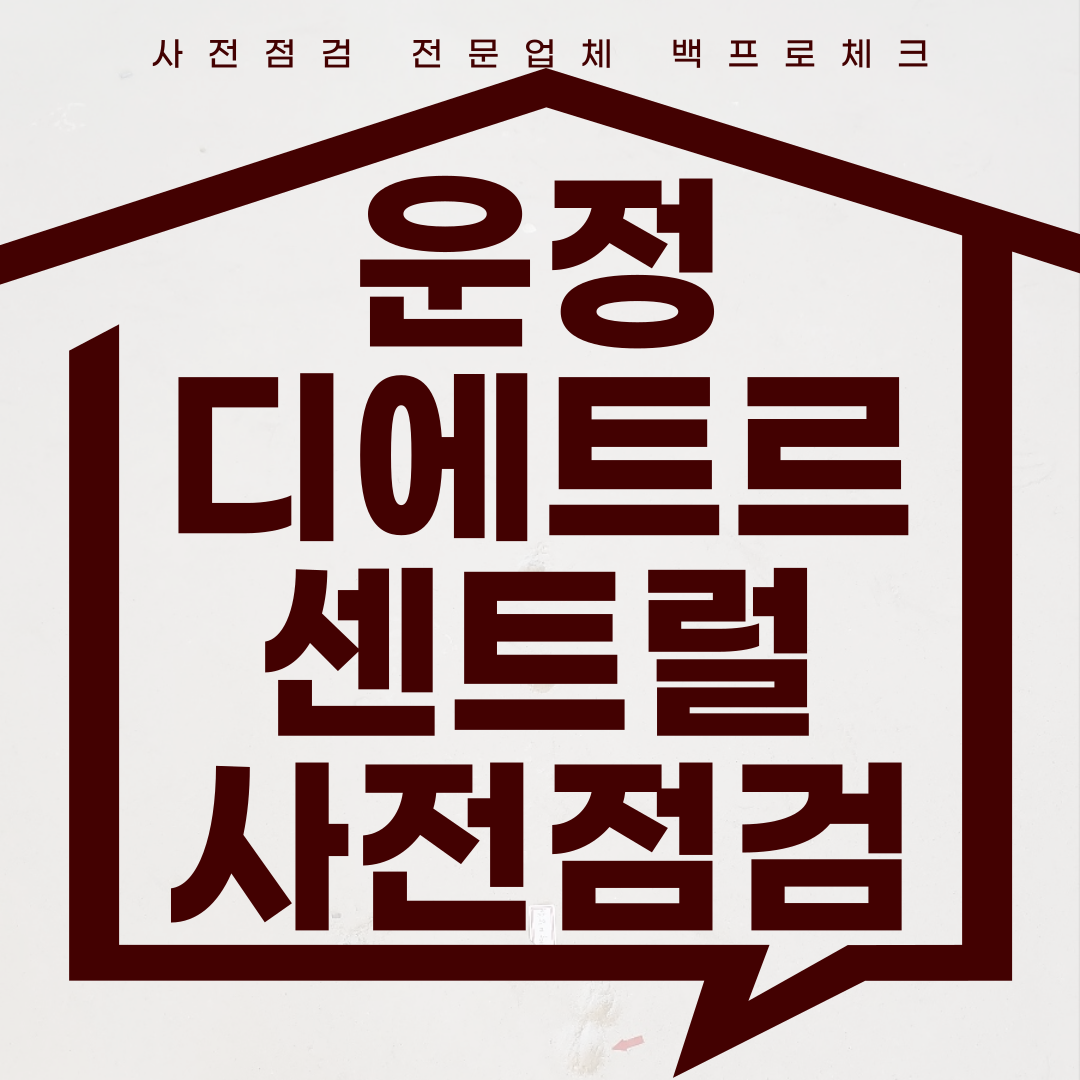 (마감)파주 운정신도시 디에트르 센트럴 사전점검, 현재 공동구매 진행 중!